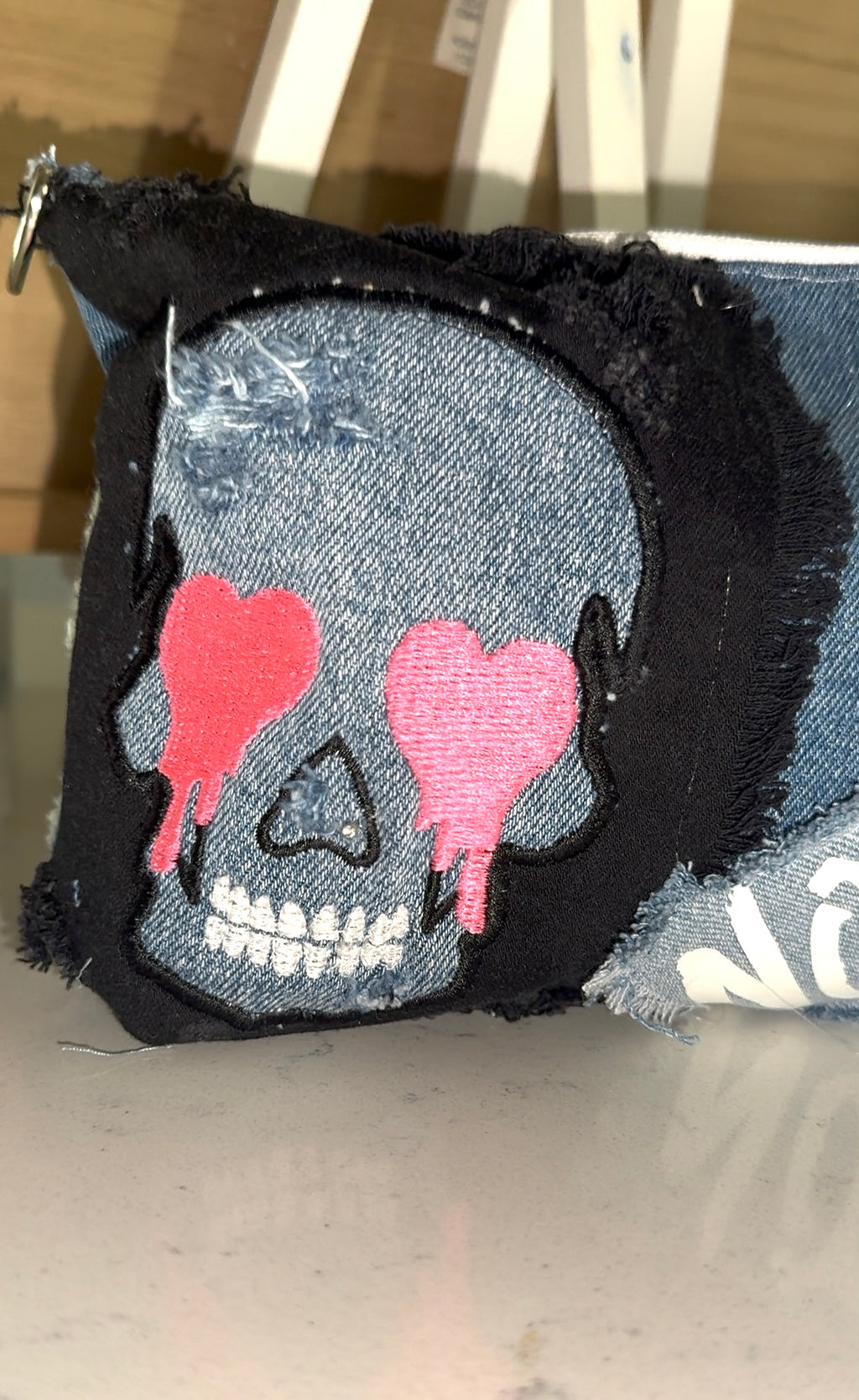 Not Sorry Blue Denim Crossbody
