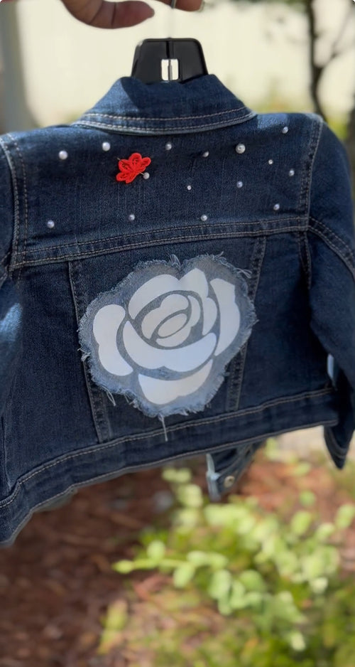 Infant ButterFly Garden Denim Jacket