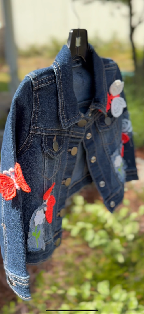 Infant ButterFly Garden Denim Jacket
