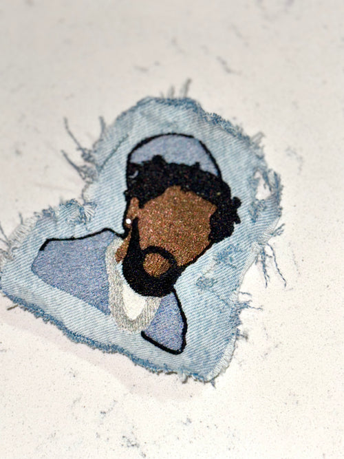 K Dot Iron On Patch